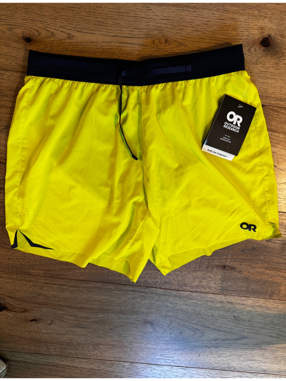 Outdoor Research Sulphur Yellow Running Shorts - High Visibility